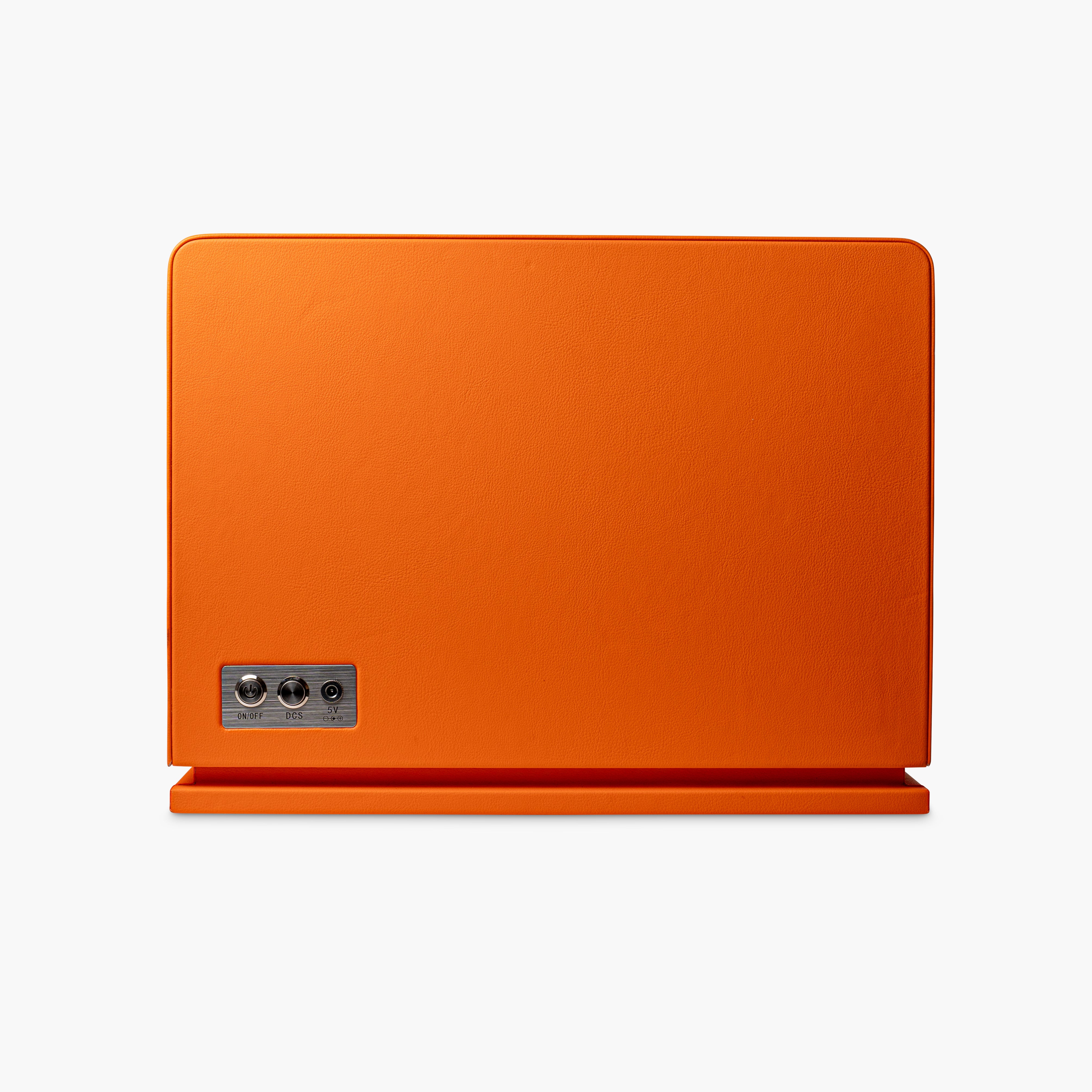 Venti Eight Watch Winder Orange Leather - Back