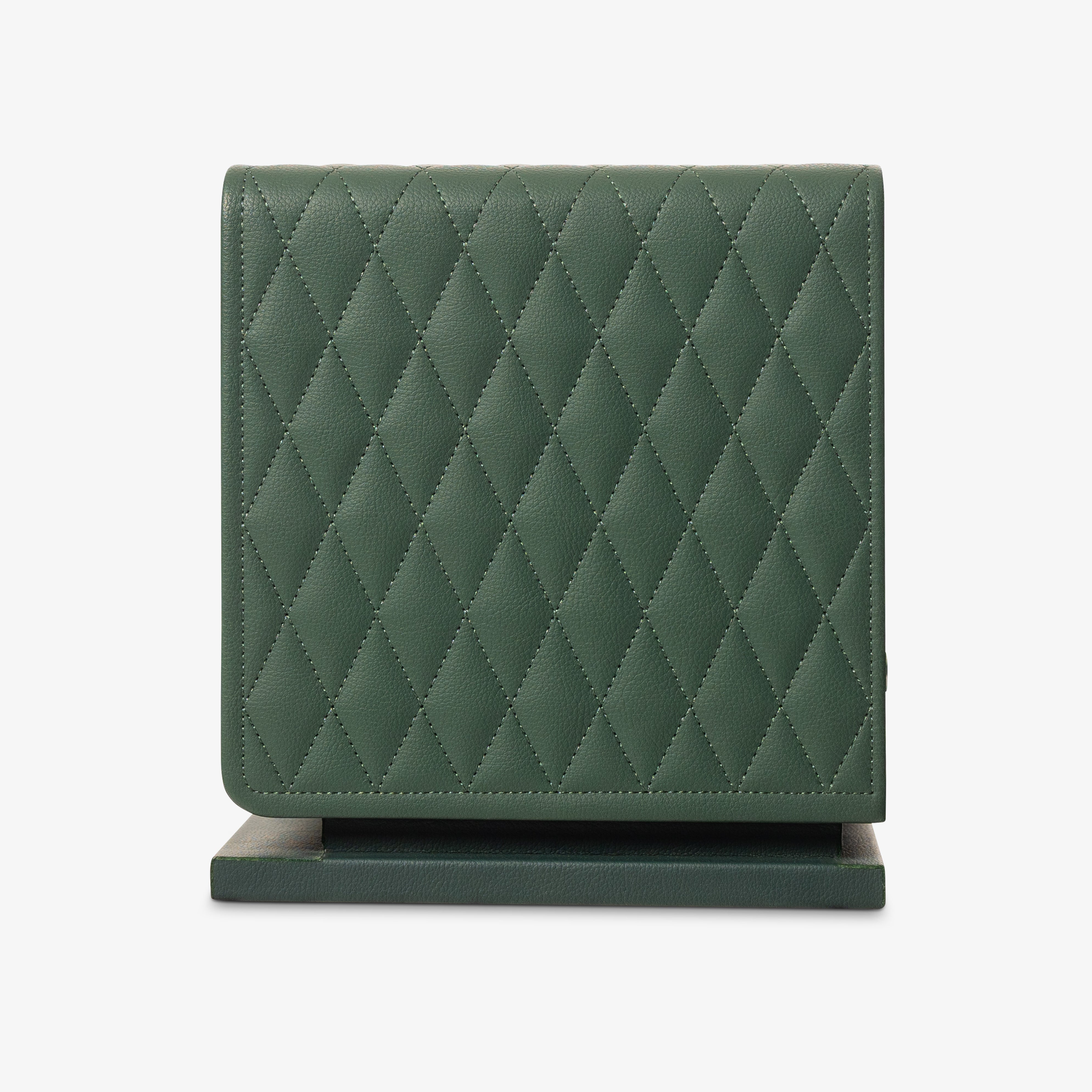 Venti Quad Watch Winder in Green Leather - Side