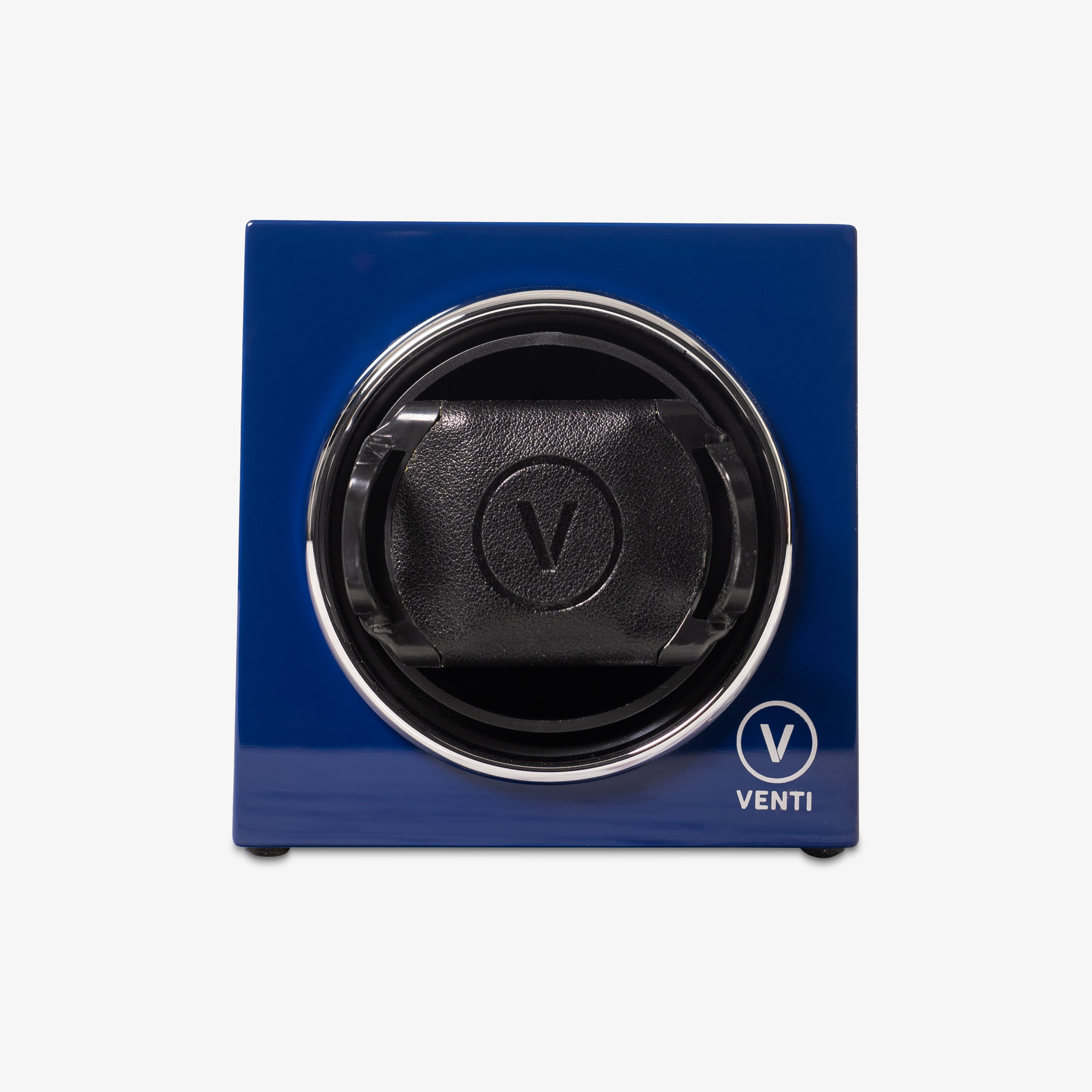 Venti Single Watch Winder in Navy - Front