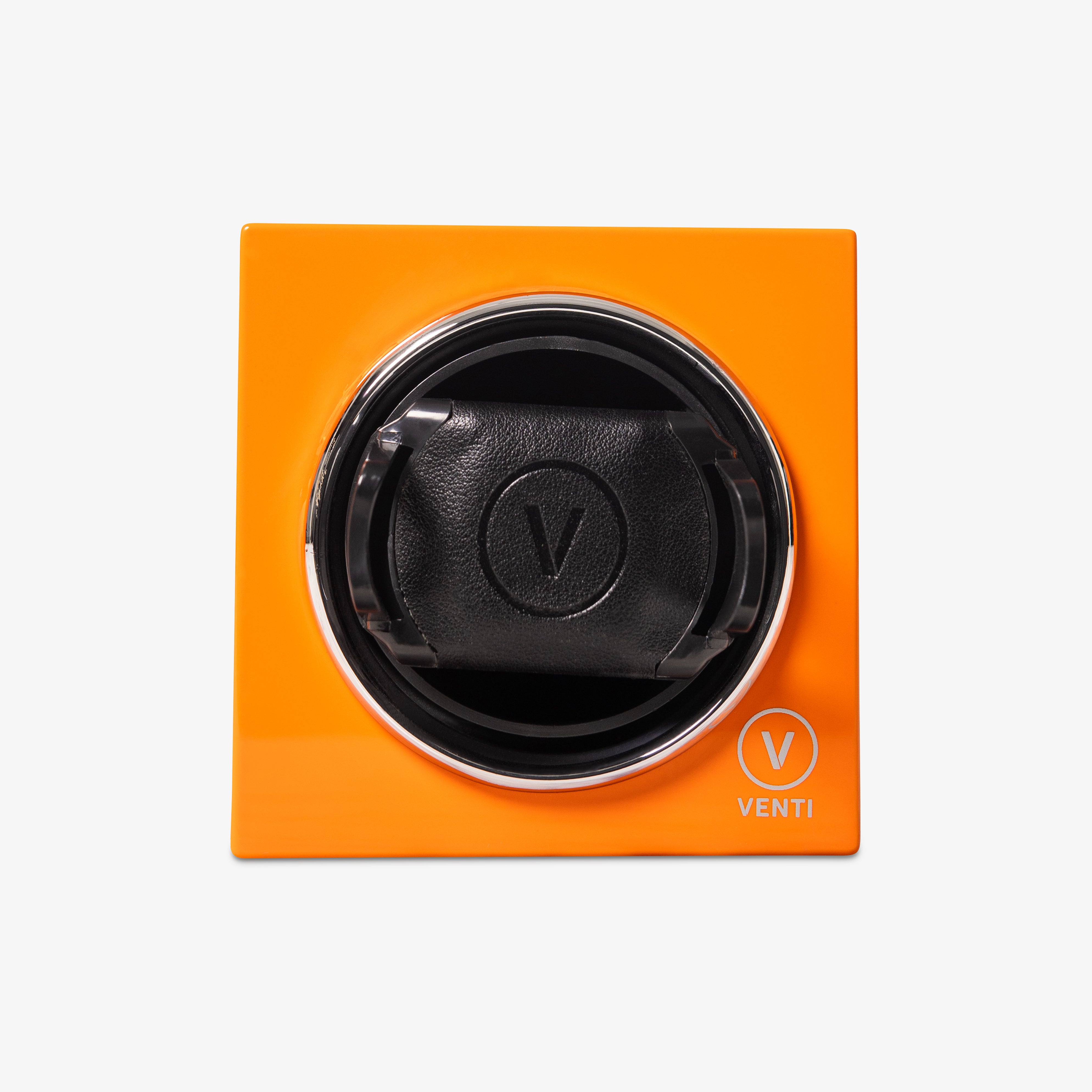 Venti Single Watch Winder in Orange - Front