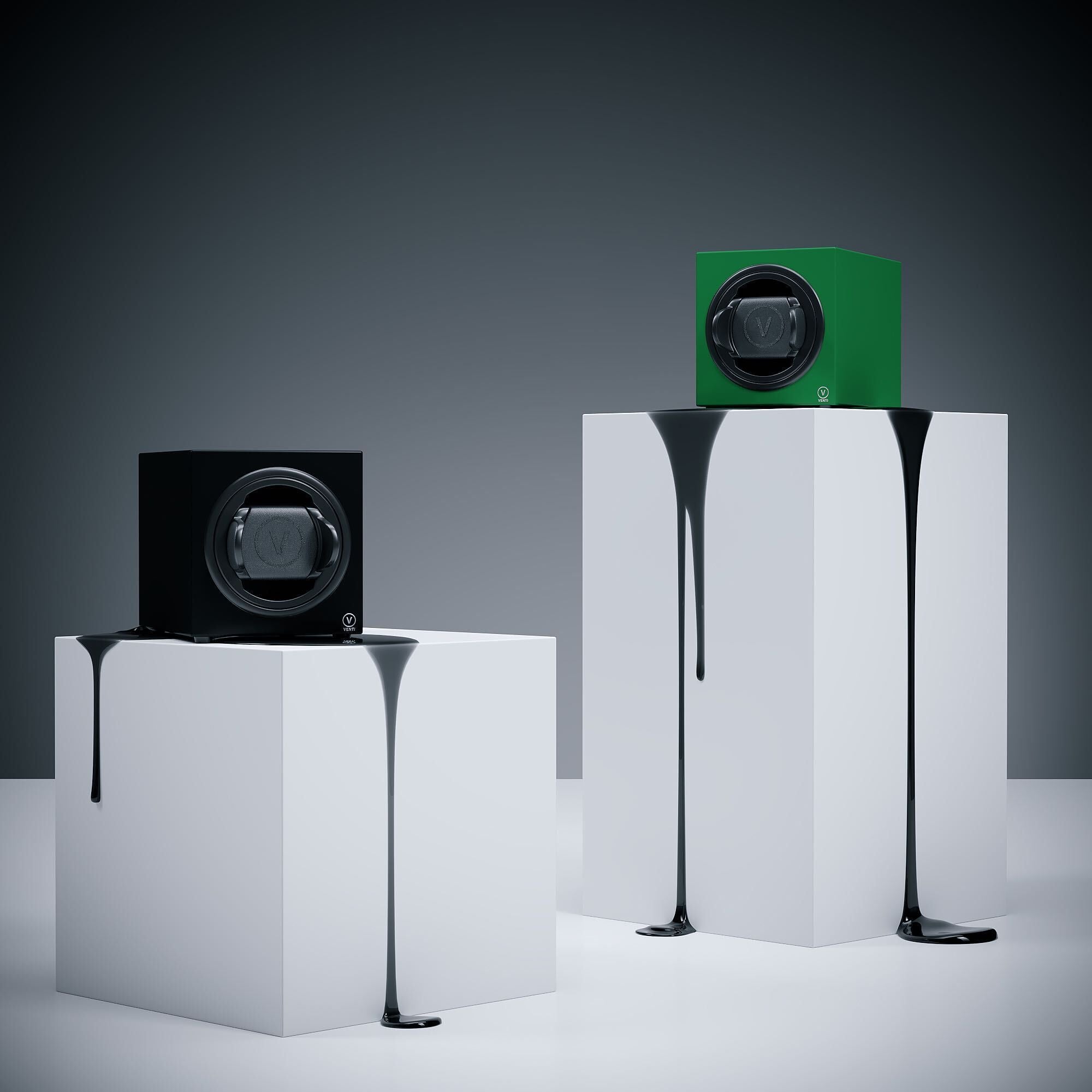 Venti Single Watch Winder - Black, Green