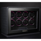 Venti Eight Watch Winder Black Leather - Contrast