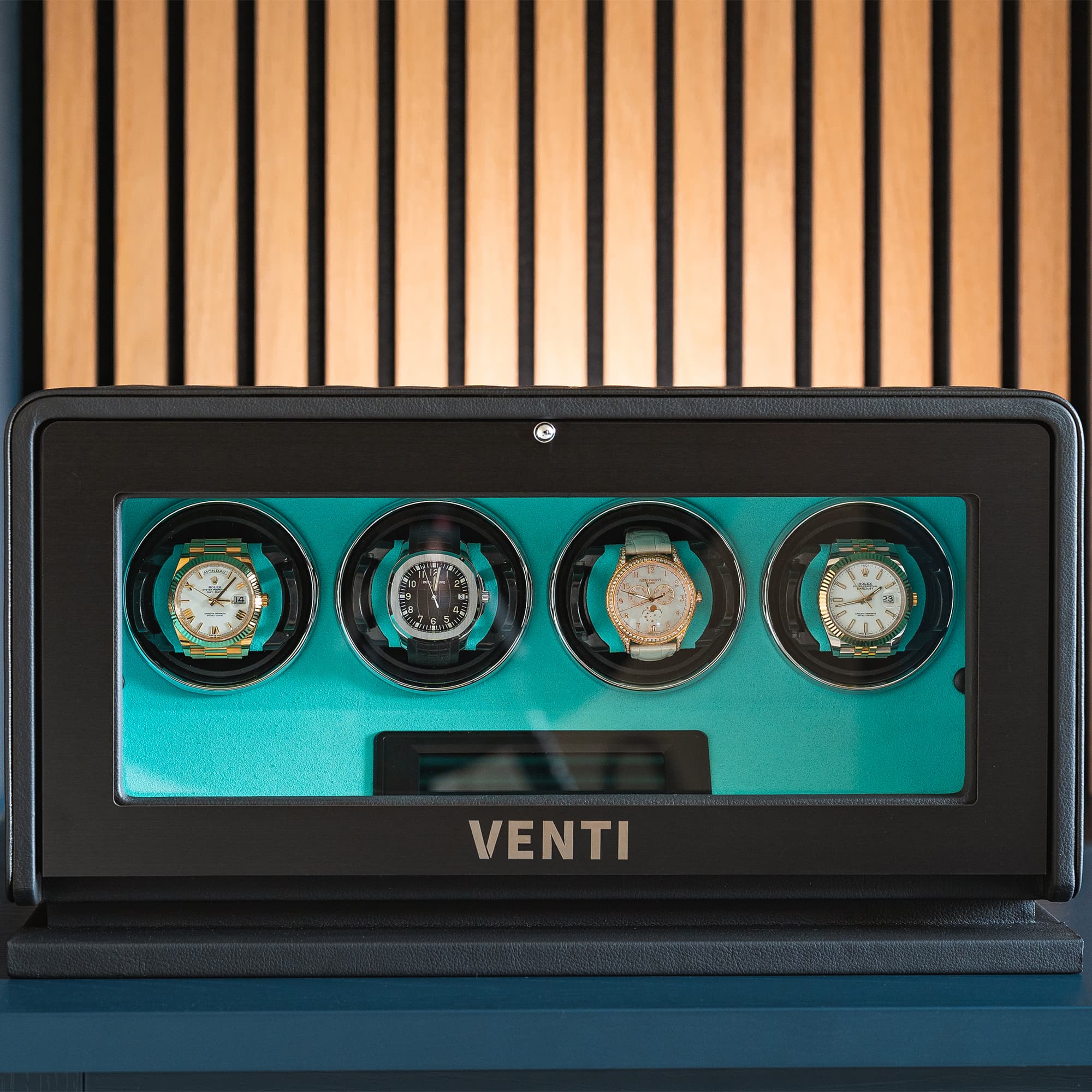 キャピタル　ブラックウォッチ　コート Quad Watch Winder - Aqua – VENTI