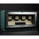 Venti Quad Watch Winder Green Leather - Contrast