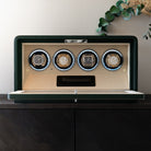 Venti Quad Watch Winder Green Leather - Lifestyle Front