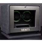 Venti Double Watch Winder Black Leather - Contrast