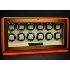 Venti Twelve Watch Winder Orange Leather - Contrast