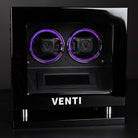 Venti Double Watch Winder Piano Black - Contrast