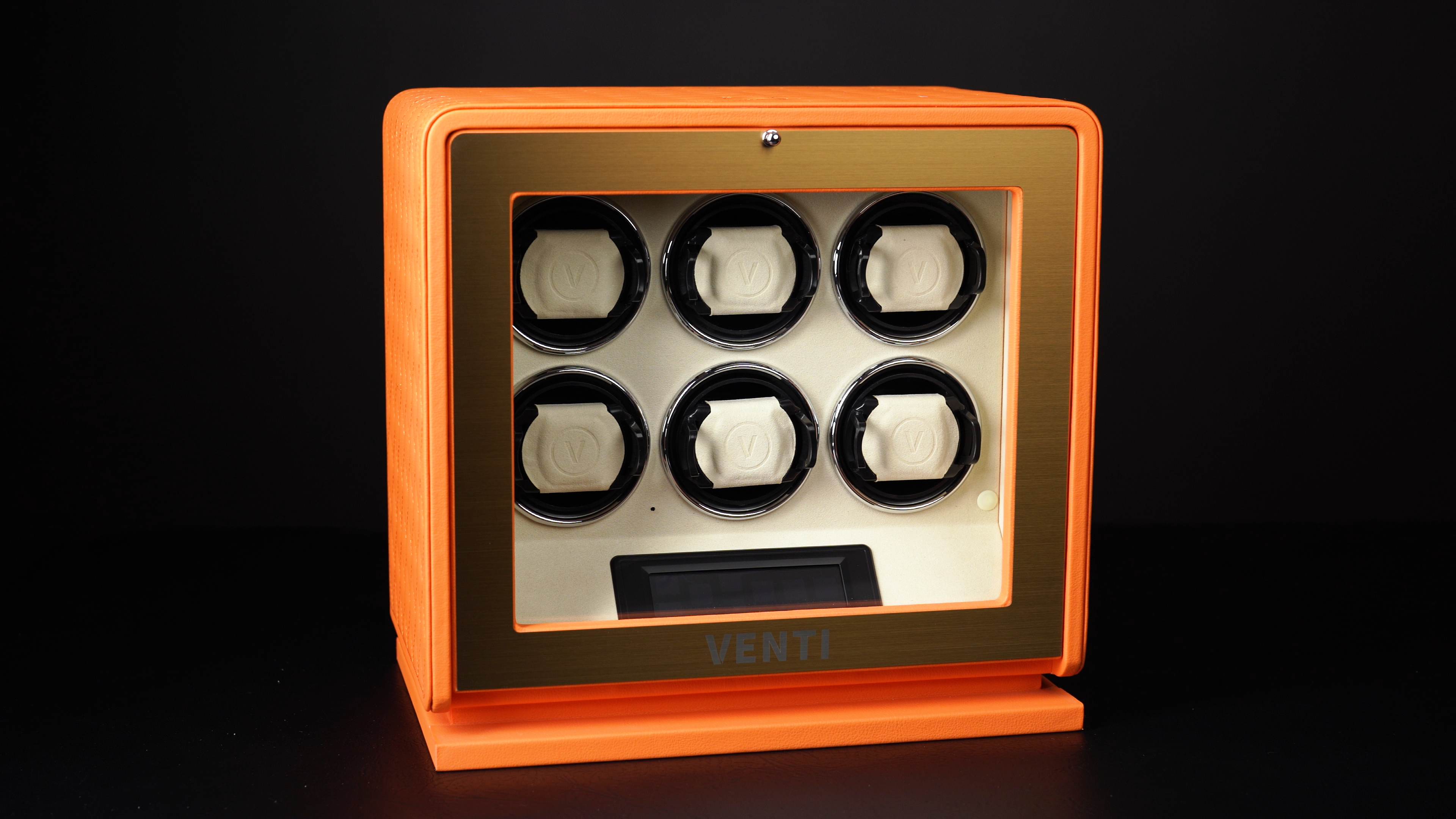 Venti Six Watch Winder in Orange Leather - Showcase Video