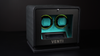 Venti Double Watch Winder in Black Leather Aqua - Showcase Video